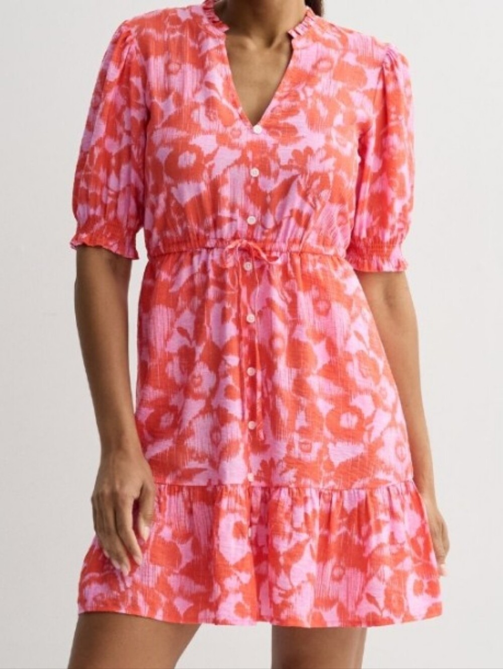 Sonoma Goods For Life ruffle Collar Tie Waist Dress